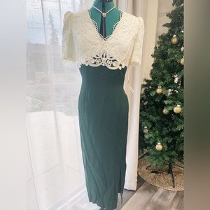 NWT Jessica McClintock/ Gunne Sax Vintage Prom Dress Beaded with Pearls